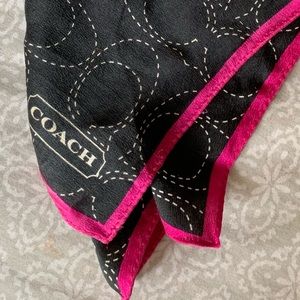 Coach Silk Scarf Black